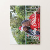 Merry Kerstmis - Gepersonaliseerde puzzle Legpuzzel (Verticaal)