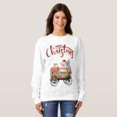 Merry Kerstmis Gietshirt Trui (Voorkant volledig)