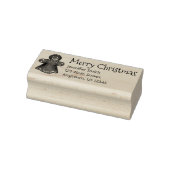 Merry Kerstmis Gingerbrood Holiday Cookie Adres Rubberstempel (Stempel)