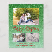 Merry Kerstmis - Glitter-fotobudget (Voorkant)