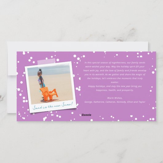 Merry Kerstmis Glow Whimsical Tree Moderne 3 Foto Feestdagenkaart (Achterkant)