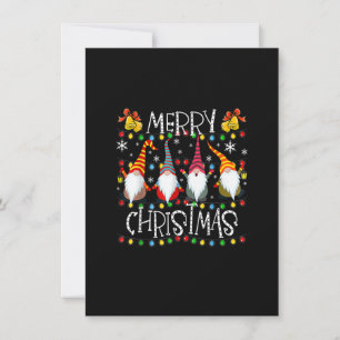 Merry Kerstmis Gnome Shirt Matching Family Group Kaart