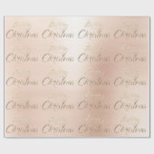 Merry Kerstmis, Gold Glitter Pink Blush Cadeaupapier (Vlak)