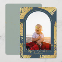 Merry Kerstmis Gold Palm Blue Beach foto