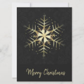 Merry Kerstmis Gold Snowflake (Voorkant)