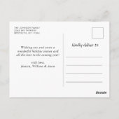 Merry Kerstmis Gold Sparkle Script PHOTO Greep Briefkaart (Achterkant)