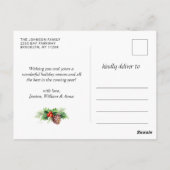 Merry Kerstmis Gold Sparkle Script PHOTO Greep Briefkaart (Achterkant)