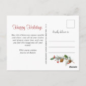 Merry Kerstmis Gold Sparkle Script PHOTO Greep Briefkaart (Achterkant)