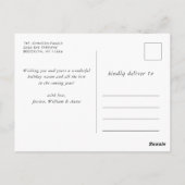 Merry Kerstmis Gold Sparkle Script PHOTO Greep Briefkaart (Achterkant)