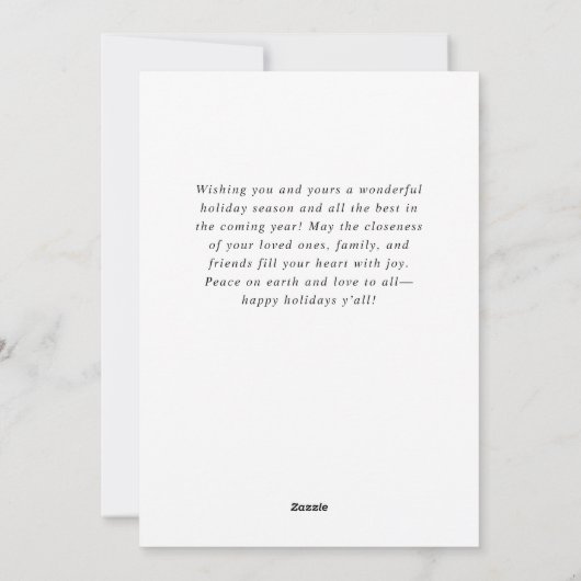 Merry Kerstmis Gold Sparkle Script PHOTO Greep Feestdagenkaart (Achterkant)