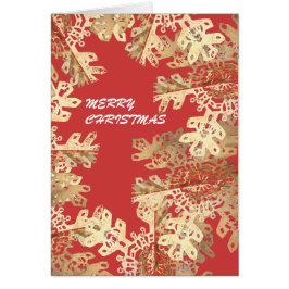 Merry Kerstmis Golden Snowflake