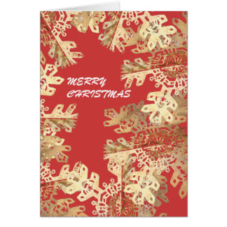 Merry Kerstmis Golden Snowflake