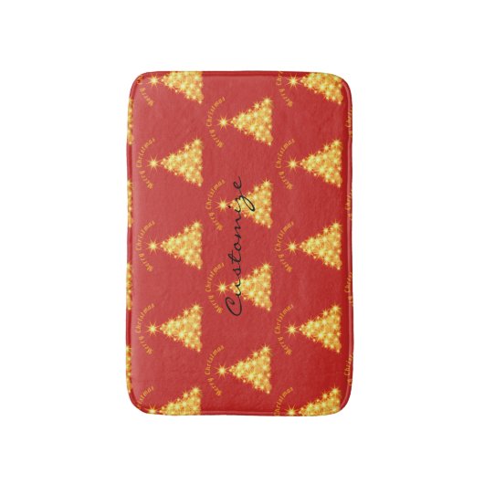 Merry Kerstmis Golden Tree Thunder_Cove Badmat (Voorkant Verticaal)