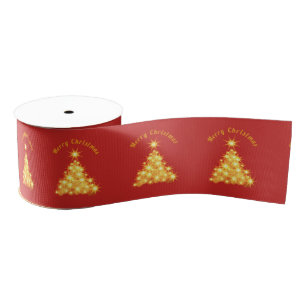 Merry Kerstmis Golden Tree Thunder_Cove Grosgrain Lint