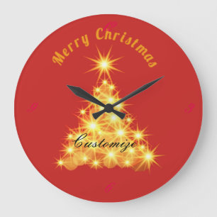 Merry Kerstmis Golden Tree Thunder_Cove Grote Klok