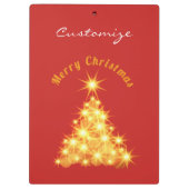 Merry Kerstmis Golden Tree Thunder_Cove Klembord (Achterkant)