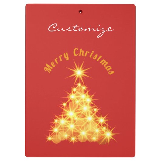 Merry Kerstmis Golden Tree Thunder_Cove Klembord (Achterkant)