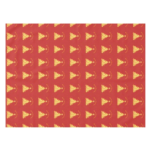 Merry Kerstmis Golden Tree Thunder_Cove Tafelkleed (Voorkant (Horizontaal))