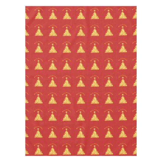 Merry Kerstmis Golden Tree Thunder_Cove Tafelkleed (Voorkant)