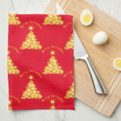 Merry Kerstmis Golden Tree Thunder_Cove Theedoek (Quarter Fold)