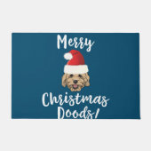 Merry Kerstmis Goldendole Funny Golden Doodle Deurmat (Voorkant)