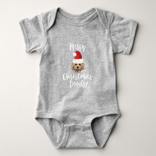 Merry Kerstmis Goldendole Funny Golden Doodle Romper (Voorkant)