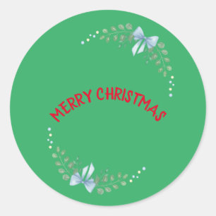 Merry Kerstmis Green Funny Sticker