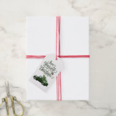 Merry Kerstmis Green Truck Cadeaulabel (Met Touw)