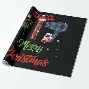 Merry Kerstmis Haarstylist Funny Tool Hairdresser Cadeaupapier