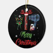 Merry Kerstmis Haarstylist Funny Tool Hairdresser Keramisch Ornament (Links)