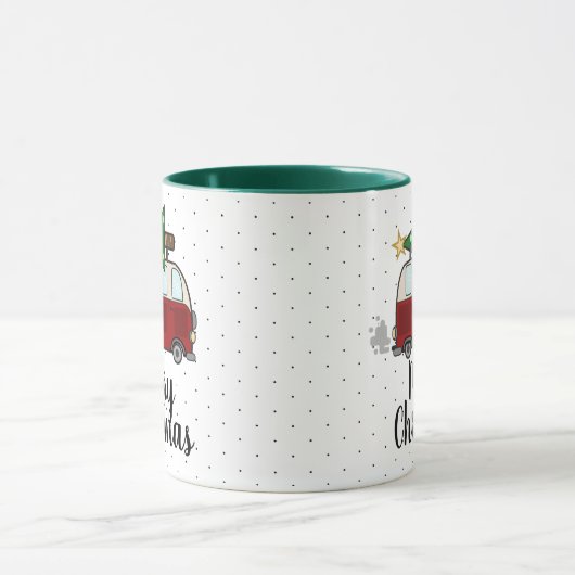 Merry Kerstmis Hauling Tree Mok (Midden)