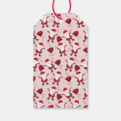 Merry Kerstmis Ho Ho Santa Claus Pattern Cadeaulabel (Achterkant)