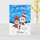 Merry Kerstmis Holiday Llama Festive Kaart (Gele Bloem)