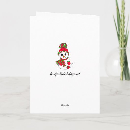 Merry Kerstmis Holiday Llama Festive Kaart (Achterkant)