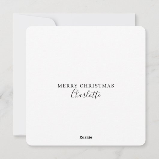 Merry Kerstmis Holly Jolly Persoonlijk Feestdagenkaart (Achterkant)