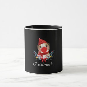 Merry Kerstmis Hondenliefhebber Bulldog Wearing Ma Mok