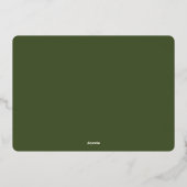 Merry Kerstmis Joy Wreatfoto Card Folie Feestdagenkaart (Achterkant)