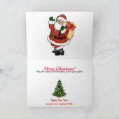 Merry Kerstmis Klassic Design Personaliseert Names Feestdagen Kaart (Binnen)