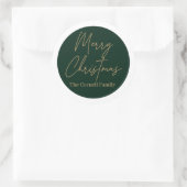 Merry Kerstmis Klassic Round Sticker (Tas)