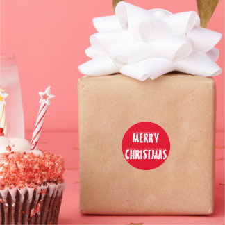 Merry Kerstmis Klassic Round Sticker