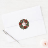 Merry Kerstmis Klassic Round Sticker (Envelop)