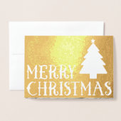 Merry Kerstmis Klassic Tree Theme Folie Kaarten (Voorkant met envelop)