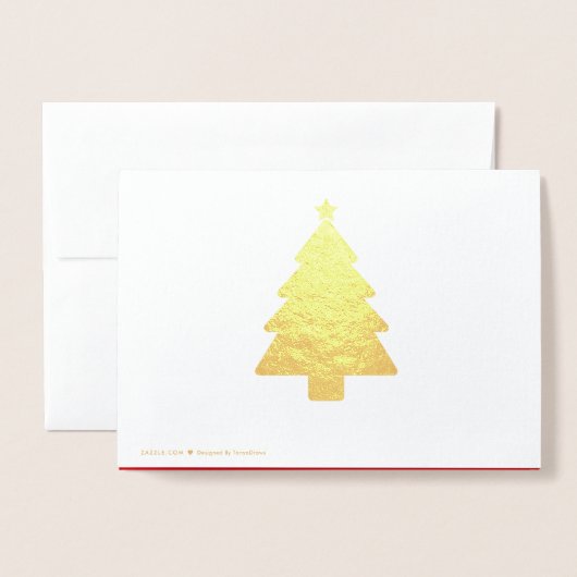 Merry Kerstmis Klassic Tree Theme Folie Kaarten (Met envelop)