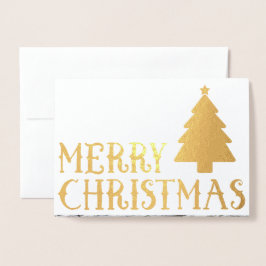 Merry Kerstmis Klassic Tree Theme Folie Kaarten