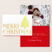 Merry Kerstmis Klassic Tree Theme Folie Kaarten (Display)