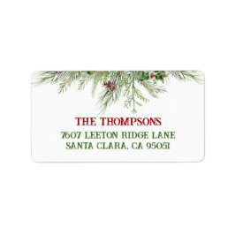 Merry Kerstmis Klassic Wheath Greep Address Etiket