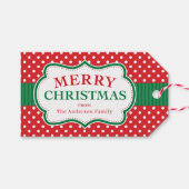 Merry-Kerstmis Klassieke persoonlijke cadeautjes L Cadeaulabel (Voorkant (Horizontaal))