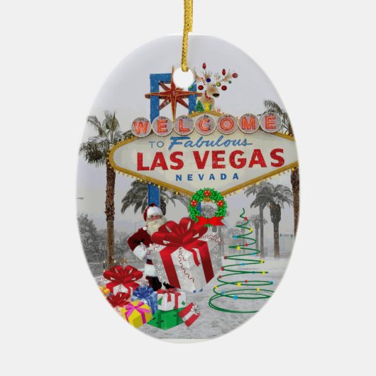 Merry Kerstmis Las Vegas Santa Ornament (Voorkant)