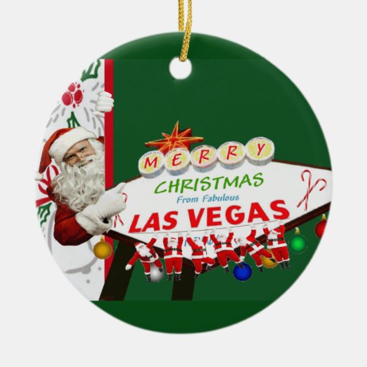 Merry Kerstmis Las Vegas SANTAS Ornament (Voorkant)
