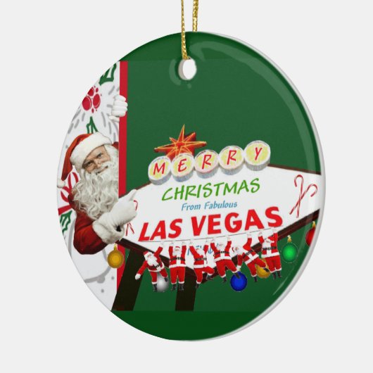 Merry Kerstmis Las Vegas SANTAS Ornament (Links)